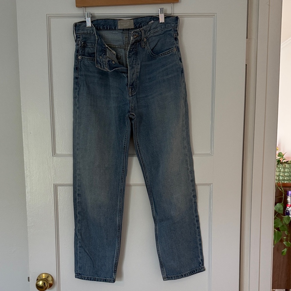 Everlane Straight-Leg Jeans in Light Blue